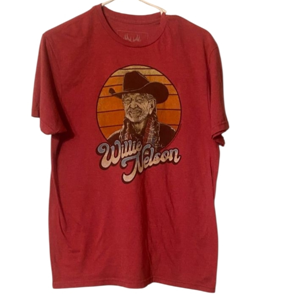 Willie Nelson Graphic Tee in Red